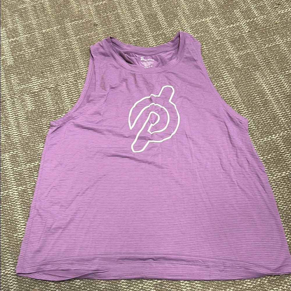 Peloton Purple Muscle Tee Crop Relaxed